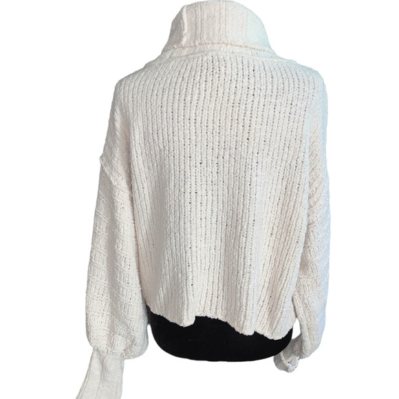 🆕Free People Cowl-Neck Knit Sweater in Vanilla Bean - Picture 5 of 8